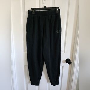 True Religion Jogger Sweatpants Men’s Large Black Fleece Logo